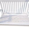 Front Porch Swing With Armrests For Outdoor Patio, Garden Yard, Backyard Or Sunroom - White - Image 4