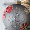 Christmas Ball Ornaments, Glass Decorative Hanging Ball Christmas Tree Ornaments For Holiday Party Decorations (Set of 6) - Multi - Image 3