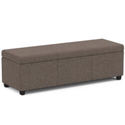 Avalon - Extra Large Storage Ottoman Bench - Fawn Brown