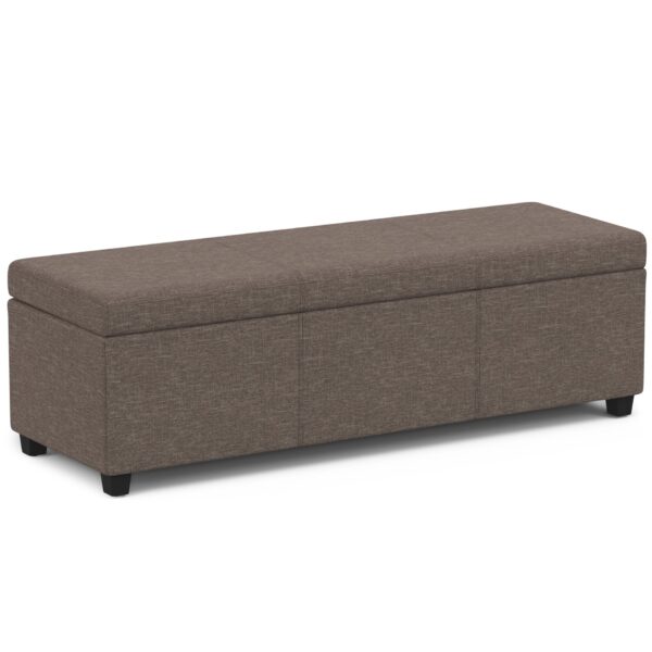 Avalon - Extra Large Storage Ottoman Bench - Fawn Brown