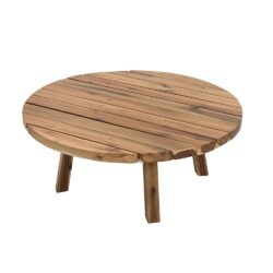 Coffee Table Durable Solid Acacia Wood - Natural Wood / Brown