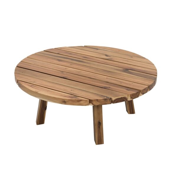Coffee Table Durable Solid Acacia Wood - Natural Wood / Brown