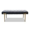 Aria - Upholstered Gold Accent Bench - Gray - Image 3