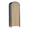 Modern 3 Shelf Open Arched Bookcase Cabinet - Black - Image 2