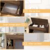 Furniture Style Multi Use Cat Litter Box House With Storage - Walnut - Image 4