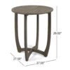 Hermosa - Rustic Circular Bistro Table - Gray - Image 3