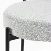 Burbank - Modern Round Boucle Dining Chairs (Set of 2) - Black / White - Image 8