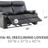 Sleek Contemporary Love Seat - Black - Image 2