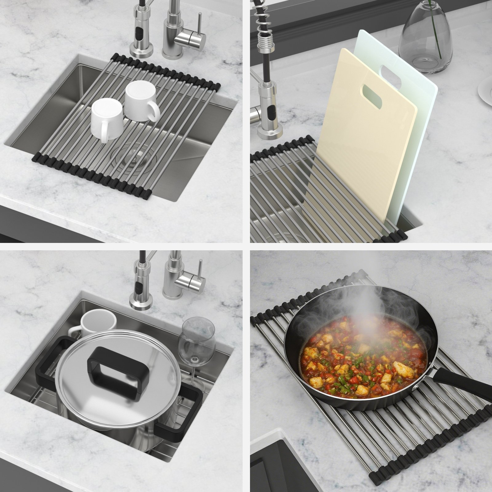 Ada Compliant - Undermount Kitchen Sink, Single Bowl Low Depth Basin, 16 Gauge T304 - Brushed Nickel - Image 5