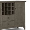 Bedford - Sideboard Buffet And Wine Rack - Farmhouse Gray - Image 7