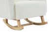 Accent Rocking Chair With Curved Back & Pillow, Base, Ultimate Comfort For Living Room Or Nursery - Cream White - Image 17