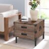 Trunk Table And Side Table With Large Storage Dress Up Your Liviing Room (Set of 3) - Antique Gray - Image 8