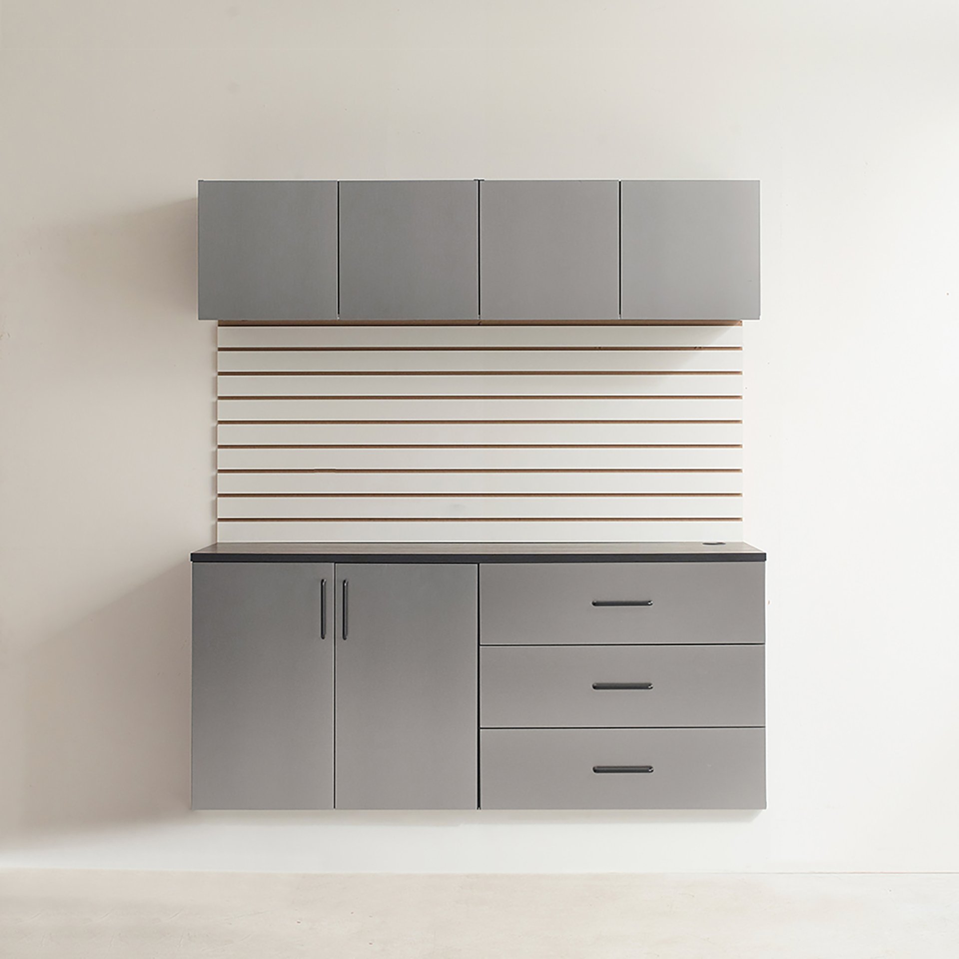 Astro Series - Garage Cabinet Set C With Soft Closing Drawers - Metallic Gray - Image 10