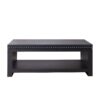 Modern Coffee Table With Beaded Trim, Solid Finish, Contemporary Living Room Accent Furniture - Black - Image 5