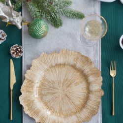 Plastic Charger Plate (Set of 8) - Gold