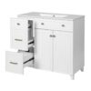 36" Bathroom Vanity With Sink, Soft Close Doors, Adjustable Shelves - White - Image 13