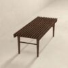 Mia - Mid-Century Modern Bench - Dark Brown - Image 6