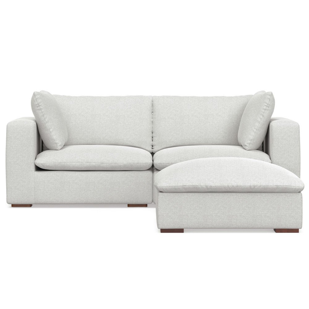 Jasmine - 2 Seater Sofa And Ottoman - Gray - Image 3