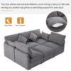 Sectional Sofa Modular Sofa U - Shaped Sofa Couch Sofa Bed L - Shaped Sofa With A Movable Ottoman And Two USB Ports For Living Room - Gray - Image 6