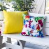 Tropical Parrot Outdoor & Indoor Pillow With Solarium - Multicolor - Image 4