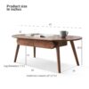 Capsule Centre Low Table With Drawers Coffee Table - Natural - Image 8
