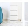 Elise - Slim Modular Wood Closet Cabinet With Drawers In Durable Melamine And Wood 71" Height - White - Image 6