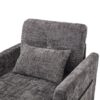 Multifunctional Recliner With Storage Backrest And Cell Phone Bracket Chenille For Living Room And Bedroom - Gray - Image 20