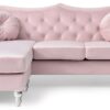 Hollywood - Sofa Chaise - Pink - Image 2