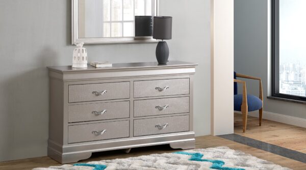 Modern Sophisticated Dresser - Silver Champagne