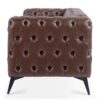 84.06" Width Traditional Square Arm Removable Cushion 3 Seater Sofa - Dark Brown - Image 10