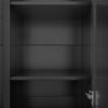 Hall Tree With Bench And 3 Hooks, Modern Entryway Storage Organizer Cabinet With 4 Doors, 1 Drawer And Adjustable Shelves For Hallway, Entryway, Living Room - Black - Image 15