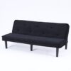 Stylish Corduroy Sofa Bed With Convertible Design - Black - Image 14