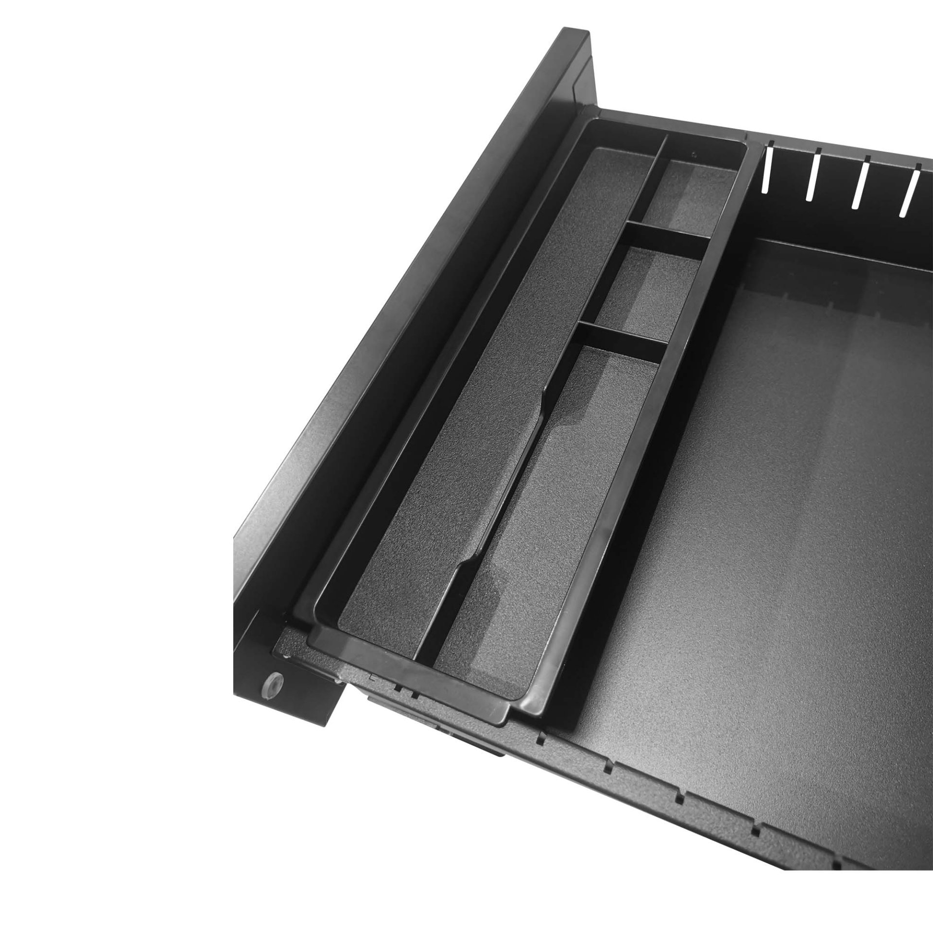 Metal 3 Drawer Mobile File Cabinet With Lock For Home Office Organizer - Black - Image 9