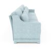 Elegant 3 Seater Sofa With Lumbar Pillow Chenille Upholstery Ergonomic Design Wooden Base - Sky Blue - Image 25