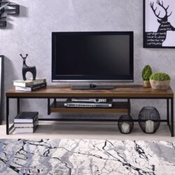Bob - TV Stand - Weathered Oak / Black