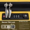 Hardshell Suitcase Spinner Wheels Pp Luggage Sets Lightweight Durable Suitcase With Tsa Lock, 3 Piece Set (20/24/28) - Yellow - Image 17