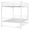 Full Over Full Bunk Bed With Shelf And Guardrails - White - Image 4