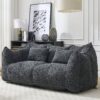 Comfortable Dual Beanbag Chair With High Resilience Foam Core For 2 People - Black - Image 8