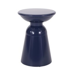 Outdoor Metal End Table Large - Navy Blue