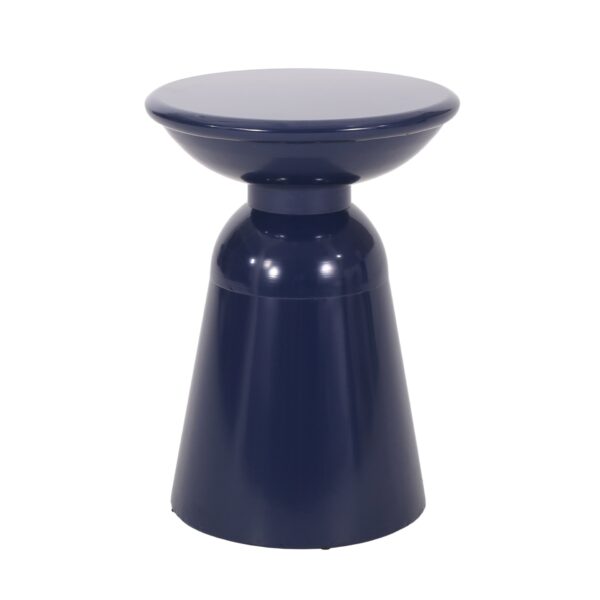 Outdoor Metal End Table Large - Navy Blue