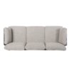 Mid Century Modern 3 Seater Sofa With Pillow Cushions - Light Gray - Image 8
