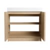 Modern Freestanding Bathroom Vanity, White Resin Sink & Soft Close Cabinet Doors - Oak - Image 17