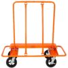 Heavy Duty Drywall Sheet Cart & Panel Dolly With 2400Lbs Capacity, Mold On Rubber Wheels, Steel Construction - Orange - Image 5