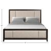 Queen Upholstered Headboard & Footboard With Traditional Styling - Beige - Image 2