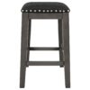 5 Pieces Counter Height Rustic Farmhouse Dining Room Wooden Bar Table Set With 2 Stools And 2 Chairs - Gray - Image 25