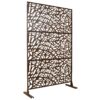 Outdoor & Indoor Metal Privacy Screen Freestanding Decorative Privacy Screen, Privacy Fence Panels For Deck Balcony Patio Garden - Brown - Image 5