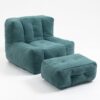 Fluffy Bean Bag Chair, Comfortable Bean Bag For Adults And Children, Super Soft Lazy Sofa Chair With Memory Foam And Ottoman, Indoor Modern Focus Bean Bag Chair For Living Room, Bedroom, Apartment - Green - Image 24