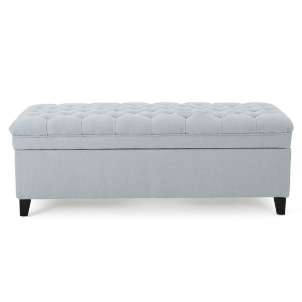 Juliana - Storage Ottoman With Fabric Upholstery - Light Blue