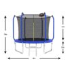 8Ft Trampoline With Basketball Hoop, Astm Approved Reinforced Type Outdoor Trampoline With Enclosure Net - Blue - Image 7