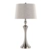 Flint - Contemporary Table Lamp Built In USB Port (Set of 2) - Nickel / Taupe Slub - Image 2